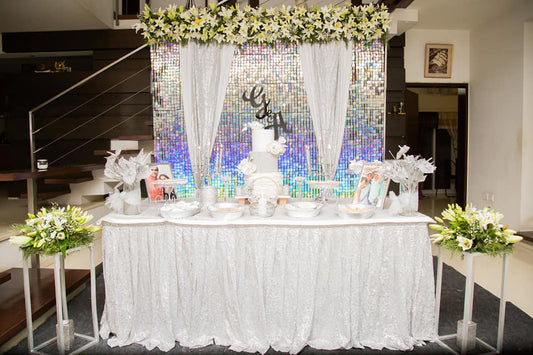 Petals & Shimmer Anniversary Decor