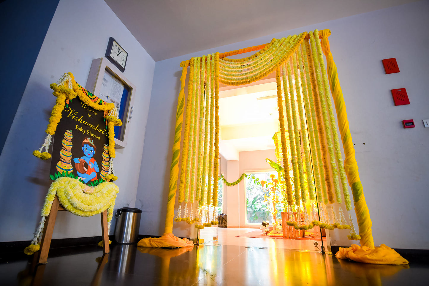 Golden Bloom Baby Shower Decor