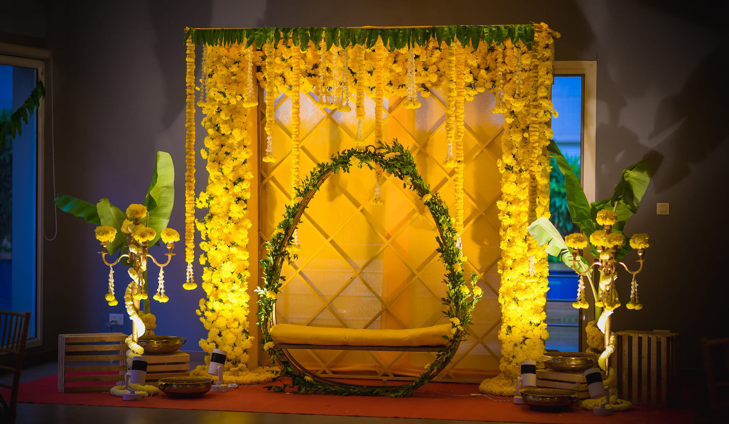 Golden Bloom Baby Shower Decor