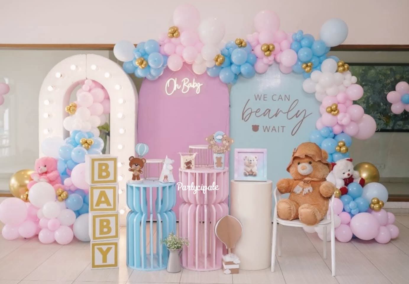 Rainbow Giggles Baby Shower Decor