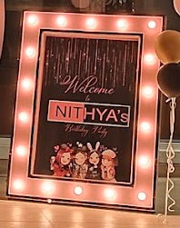 Welcome Board with Lights