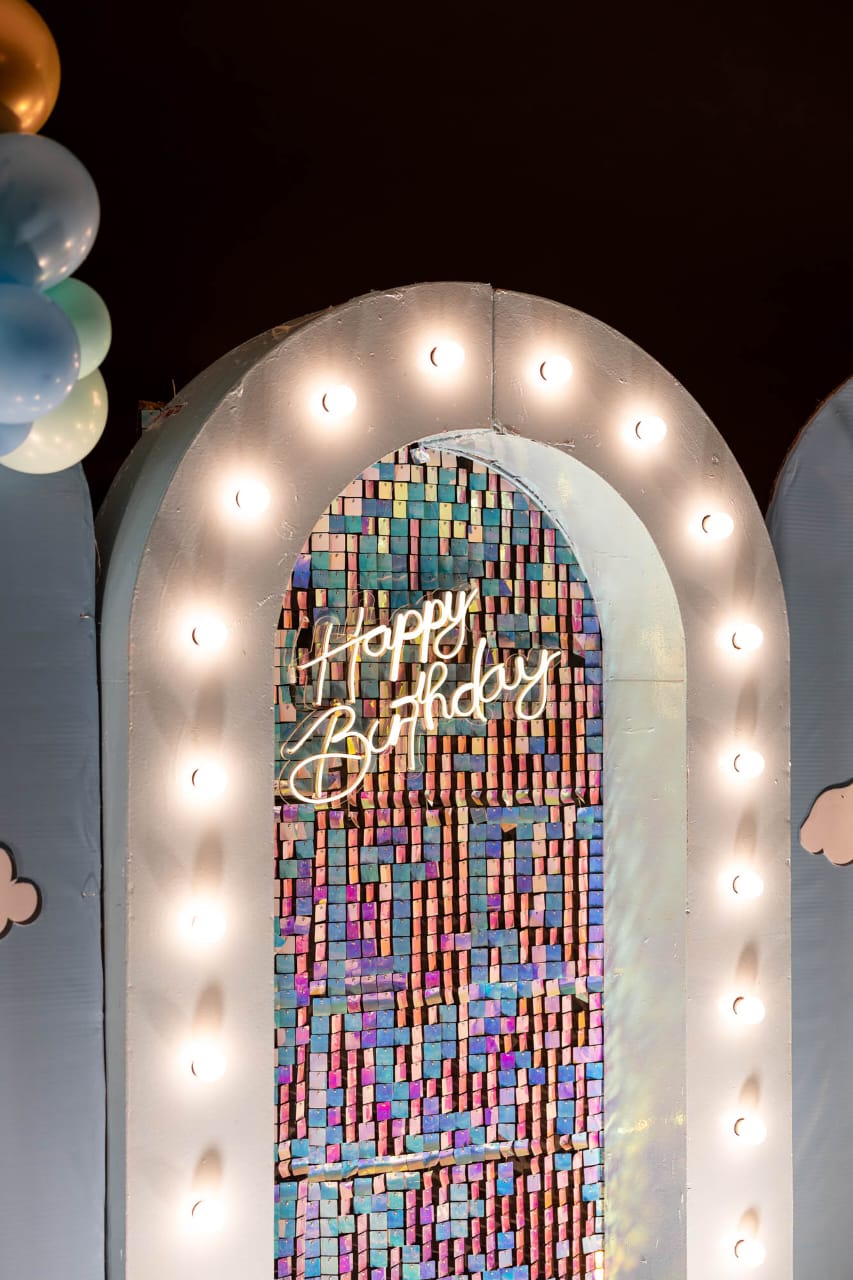 Wooden Uarch with Lights