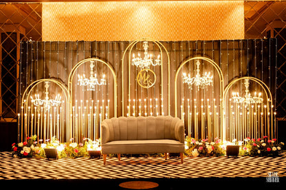 Gold Glimmer Wedding Photo Backdrop