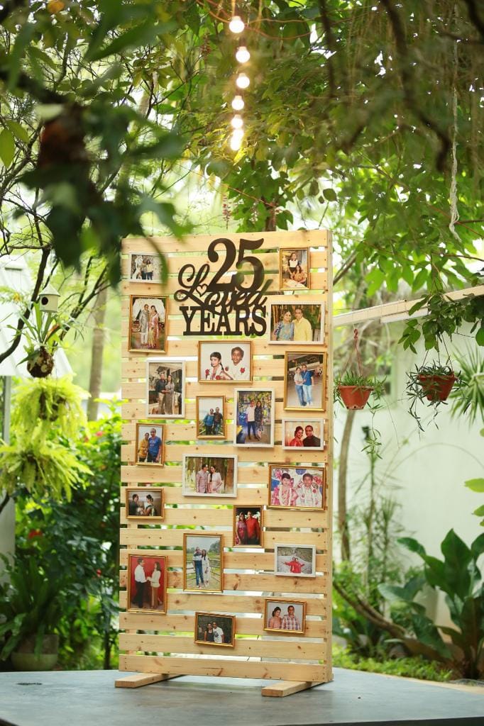 Golden Milestone Anniversary Decor