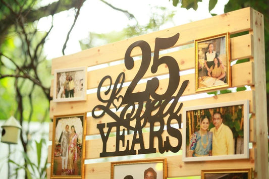 Golden Milestone Anniversary Decor