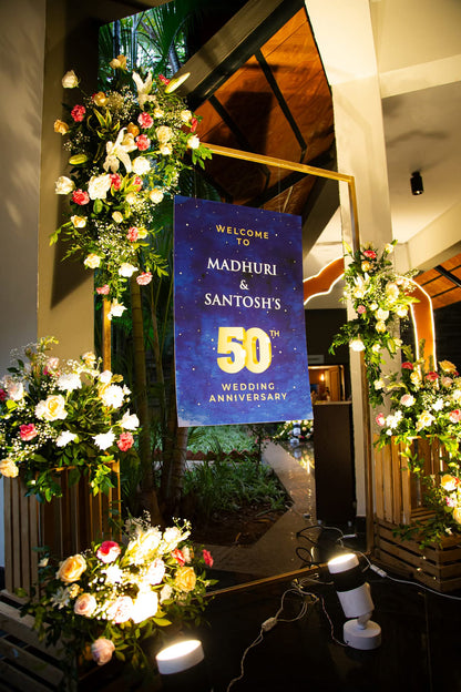 Golden Grandeur Anniversary Decor