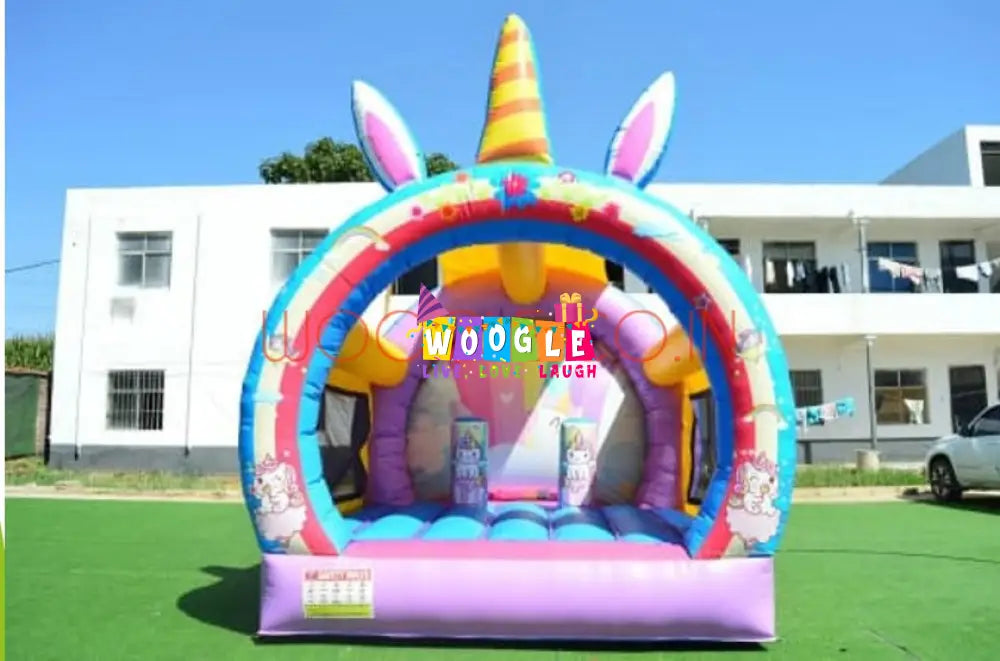 Unicorn Round Bouncy Castle - Woogle